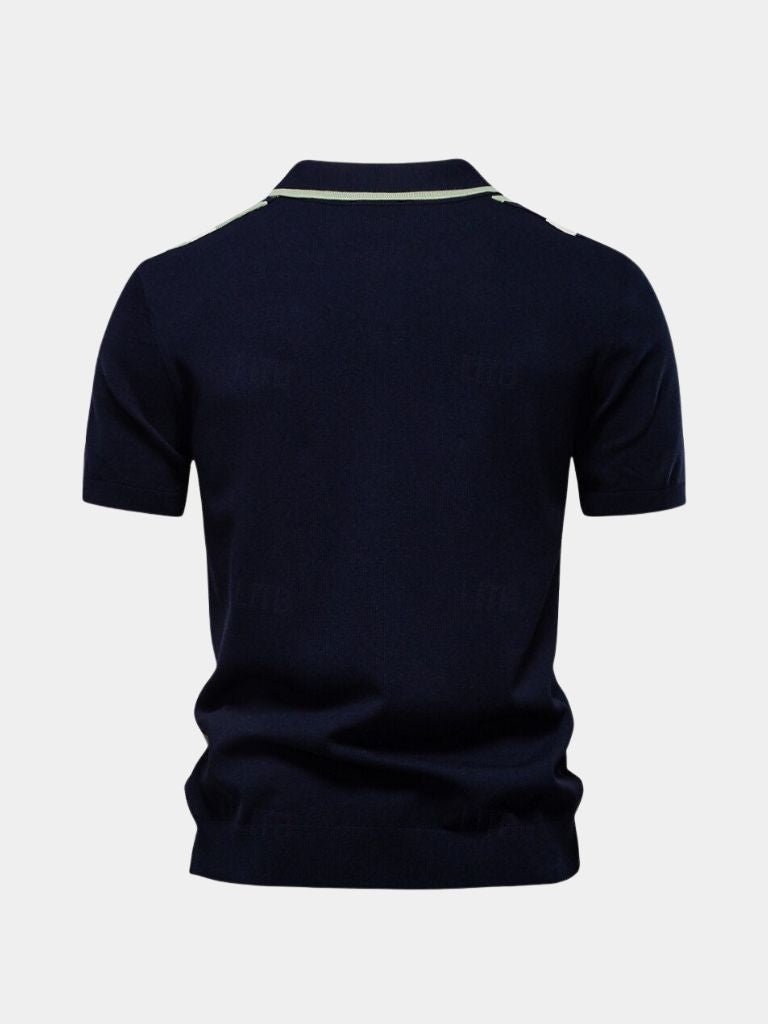 Hans-Dieter | Retro-Poloshirt mit Längsstreifen