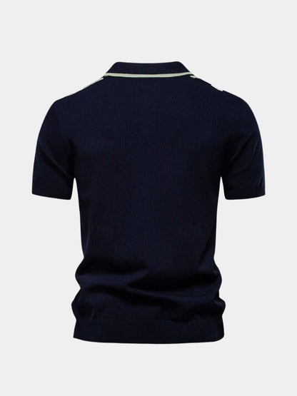 Hans-Dieter | Retro-Poloshirt mit Längsstreifen