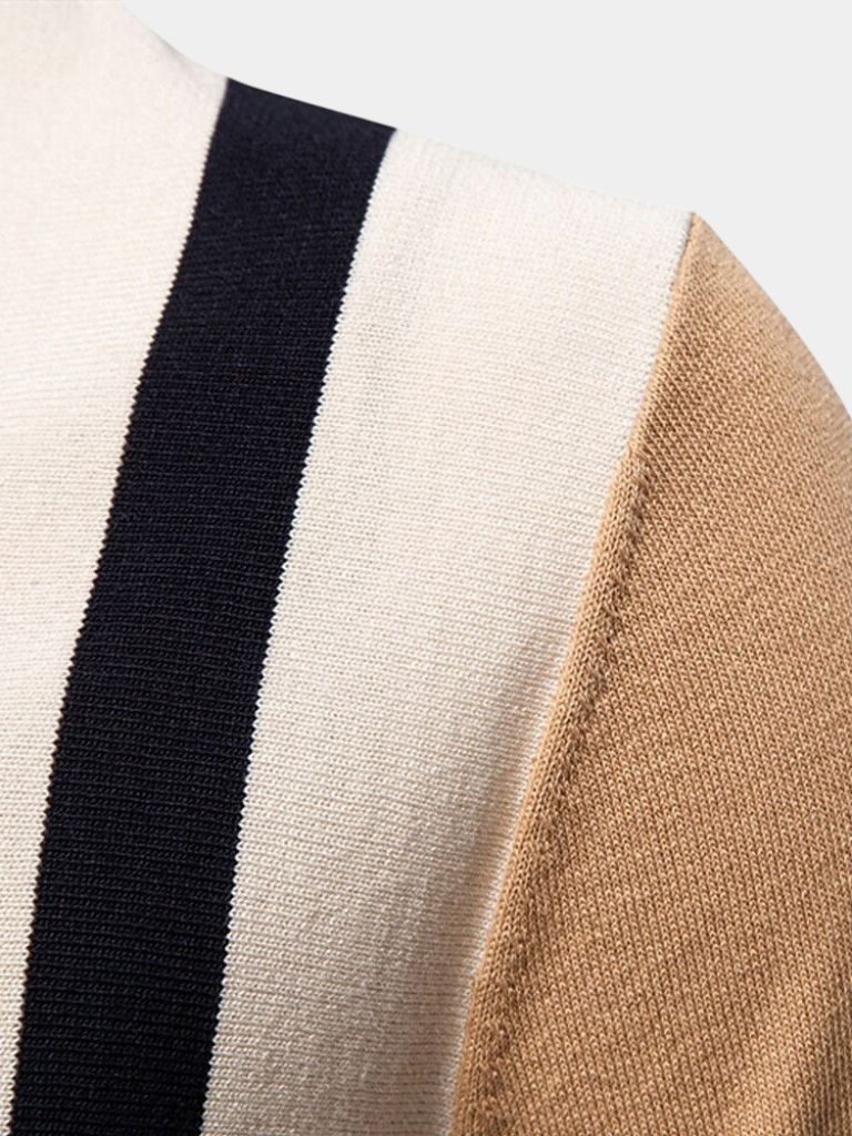 Hans-Dieter | Retro-Poloshirt mit Längsstreifen
