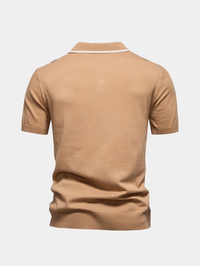 Hans-Dieter | Retro-Poloshirt mit Längsstreifen