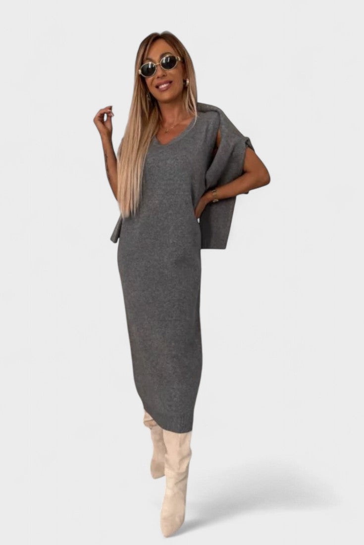 Tilly | Strickpullover mit Rollkragen & Maxirock Set