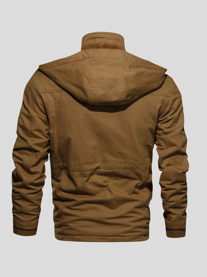 Hans-Werner | Schwarze Winterjacke mit Kapuze