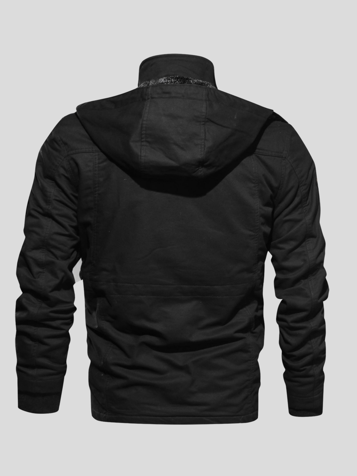 Hans-Werner | Schwarze Winterjacke mit Kapuze