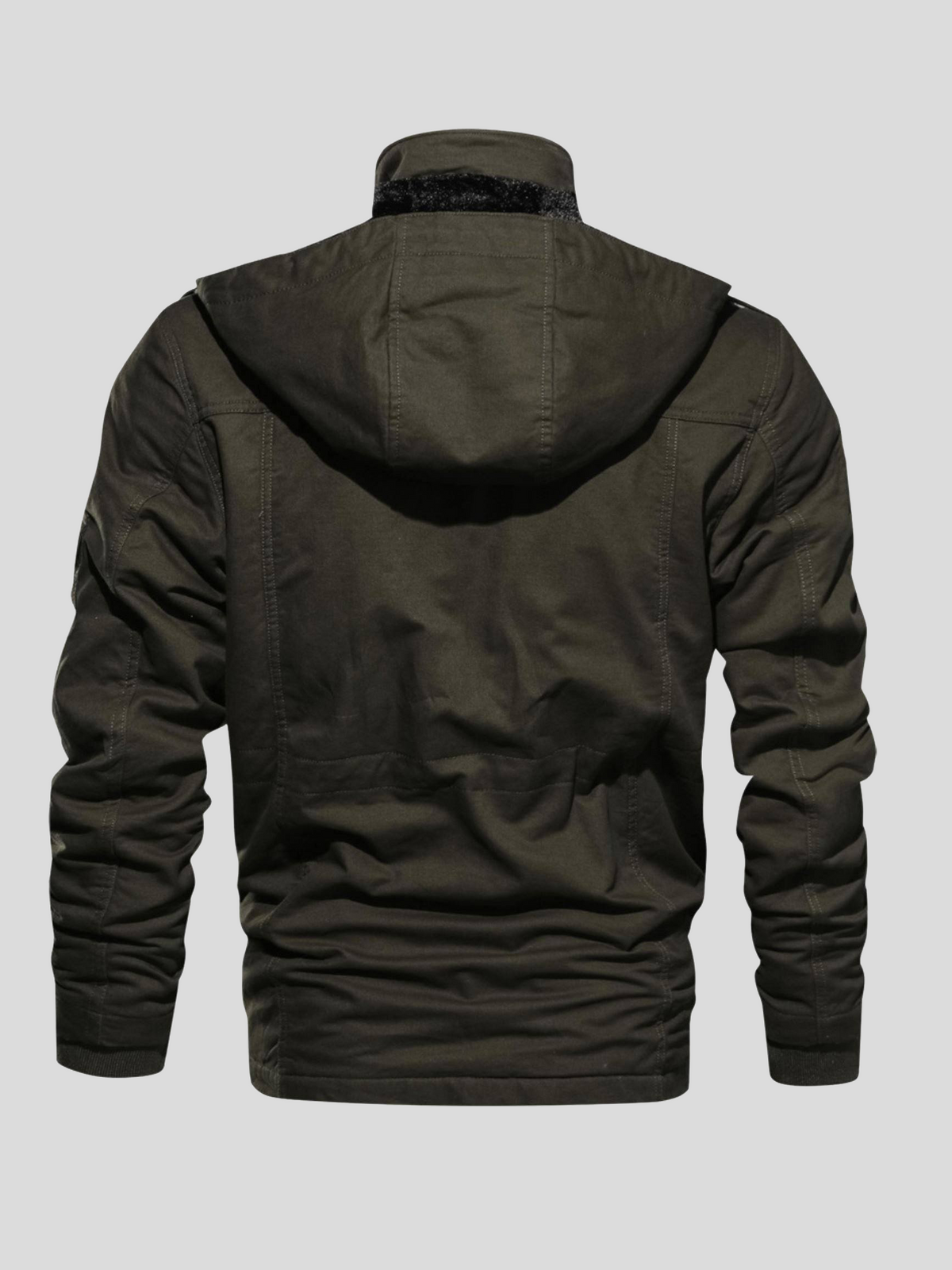 Hans-Werner | Schwarze Winterjacke mit Kapuze