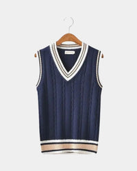 Beige-Marineblau