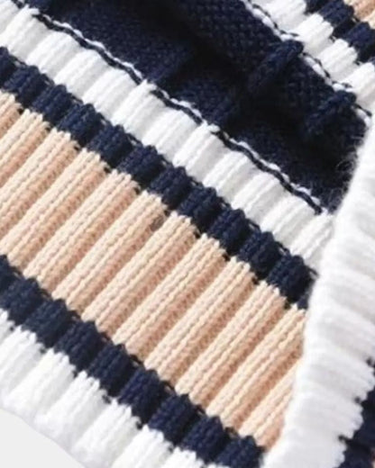 Hans-Werner | Dunkelblauer Strickpullunder mit V-Ausschnitt