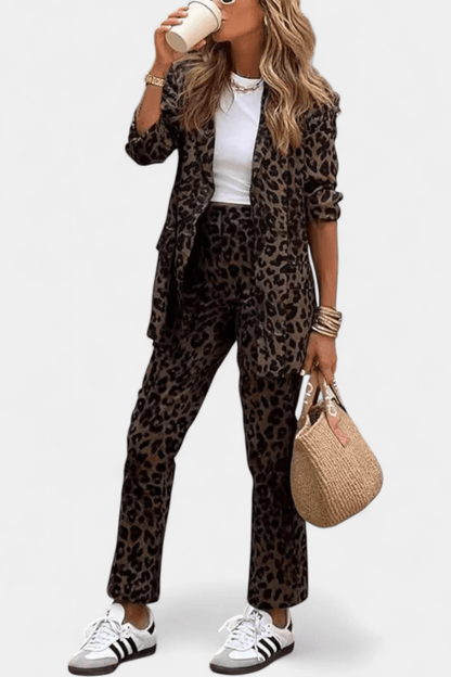 Trina | Hemd & Hose mit Leopardenmuster Set