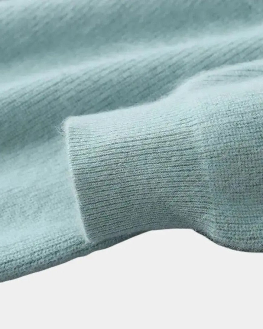 Franz-Josef | Grauer Pullover mit Schalkragen