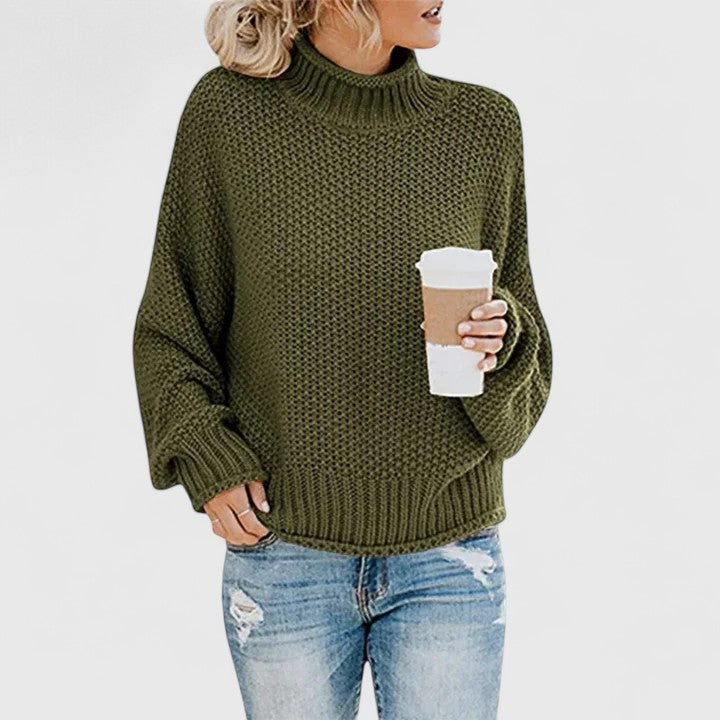 Vivien | Strukturstrickpullover in Marineblau