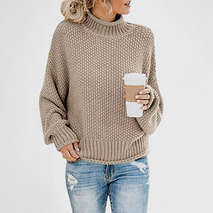 Vivien | Strukturstrickpullover in Marineblau