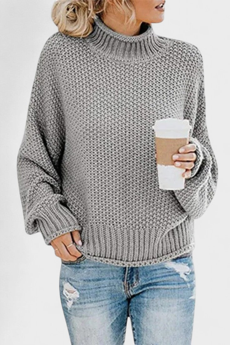 Vivien | Strukturstrickpullover in Marineblau