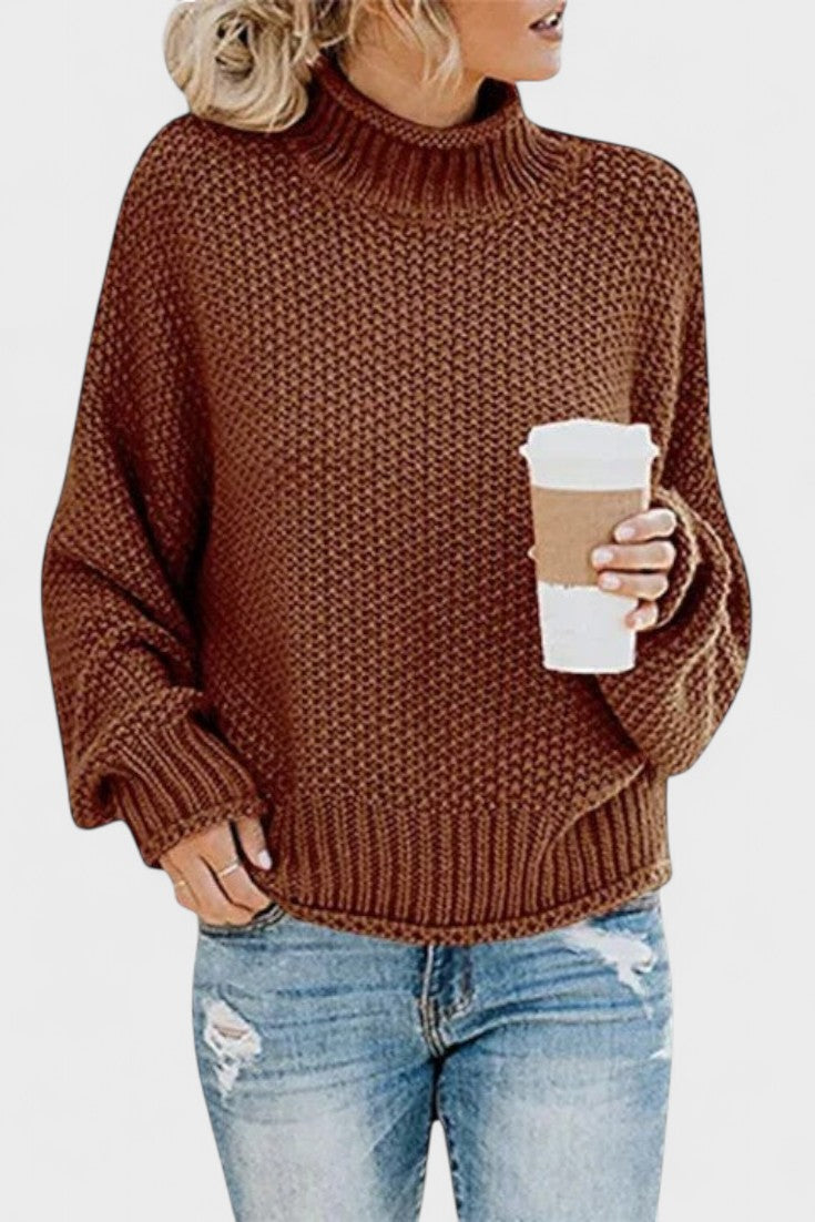 Vivien | Strukturstrickpullover in Marineblau