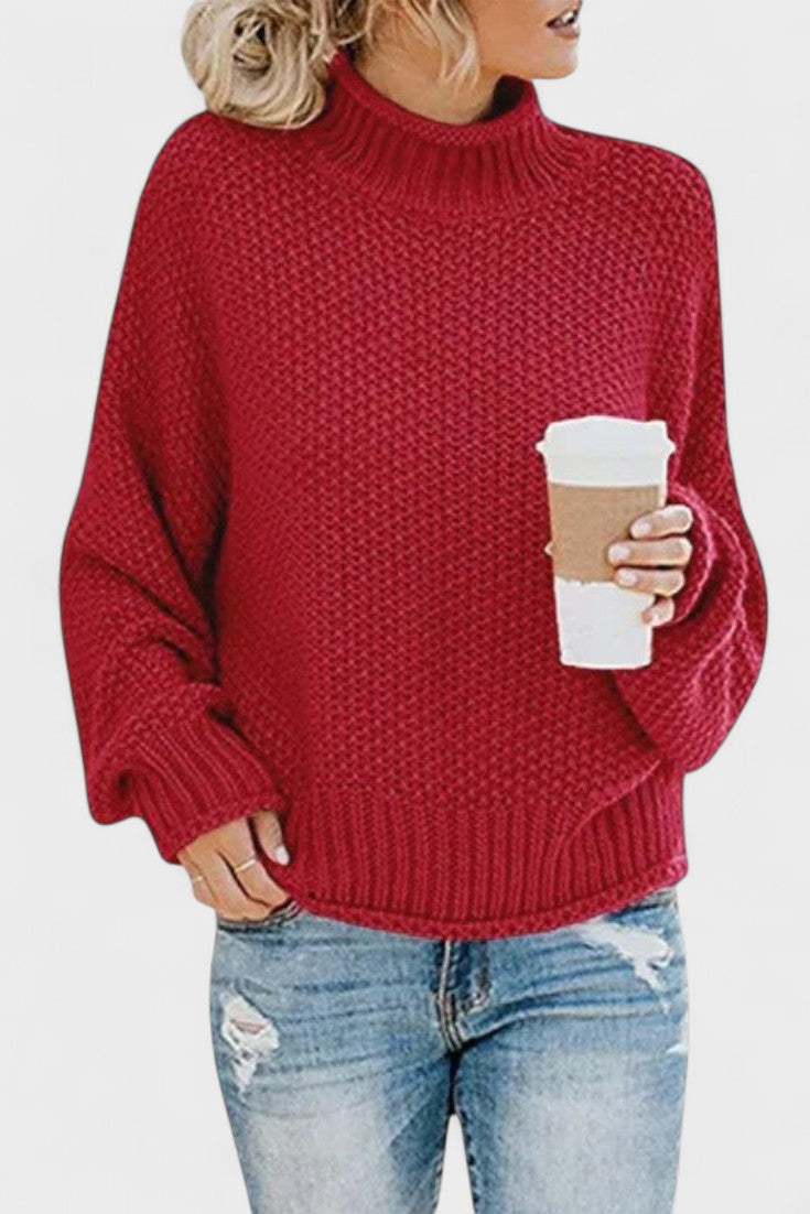 Vivien | Strukturstrickpullover in Marineblau