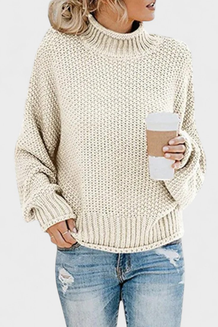 Vivien | Strukturstrickpullover in Marineblau