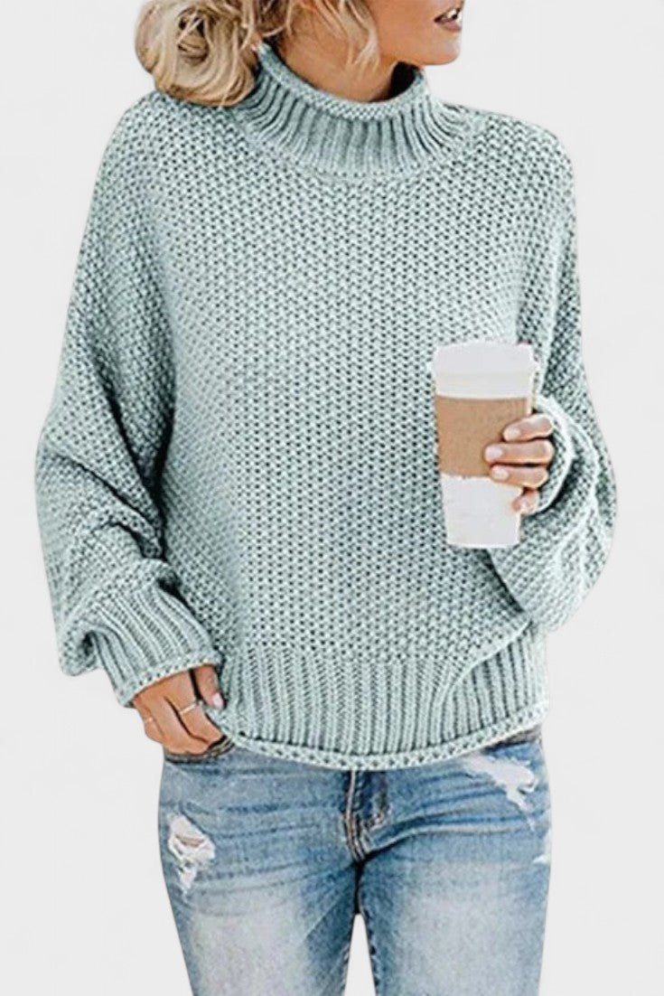 Vivien | Strukturstrickpullover in Marineblau