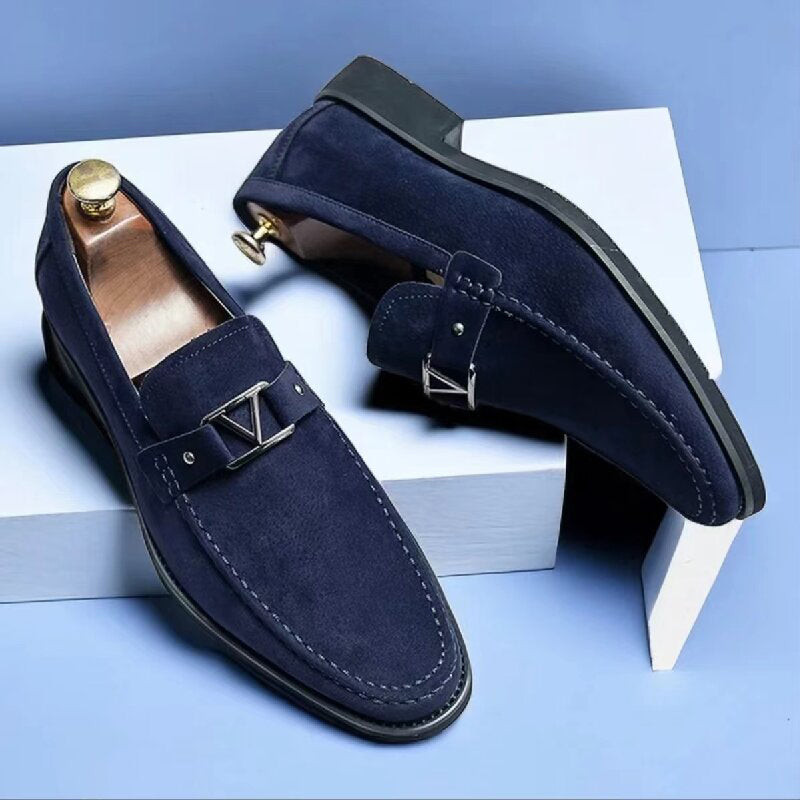 Daniel | Loafer in Veloursoptik mit Schnalle