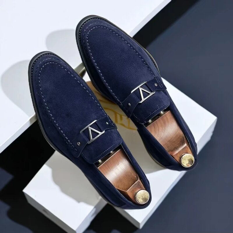 Daniel | Loafer in Veloursoptik mit Schnalle