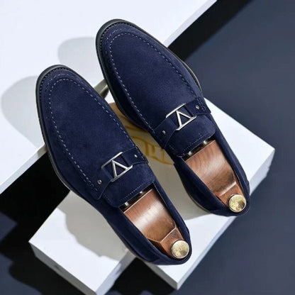 Daniel | Loafer in Veloursoptik mit Schnalle