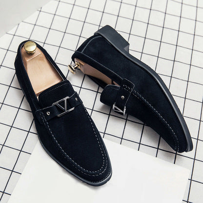 Daniel | Loafer in Veloursoptik mit Schnalle