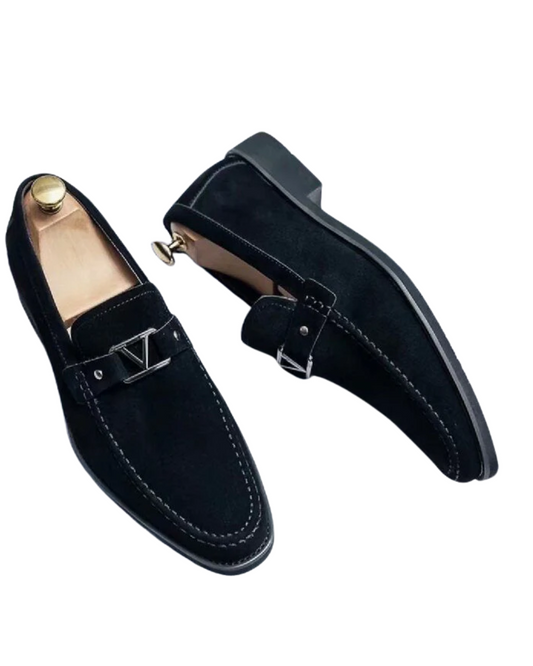 Daniel | Loafer in Veloursoptik mit Schnalle