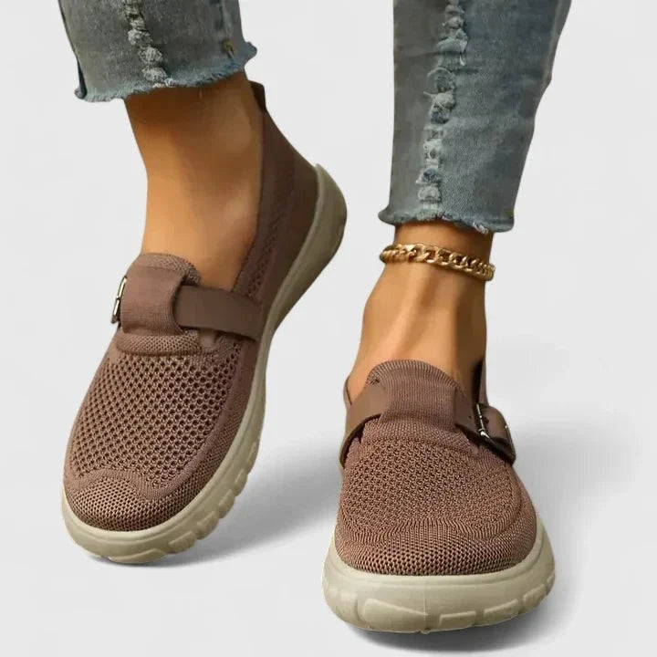 Vera | Schwarzer Komfort-Loafer aus Strick