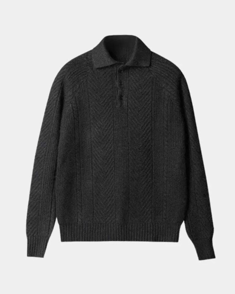 Gunnar | Cremefarbener Strickpullover mit V-Ausschnitt