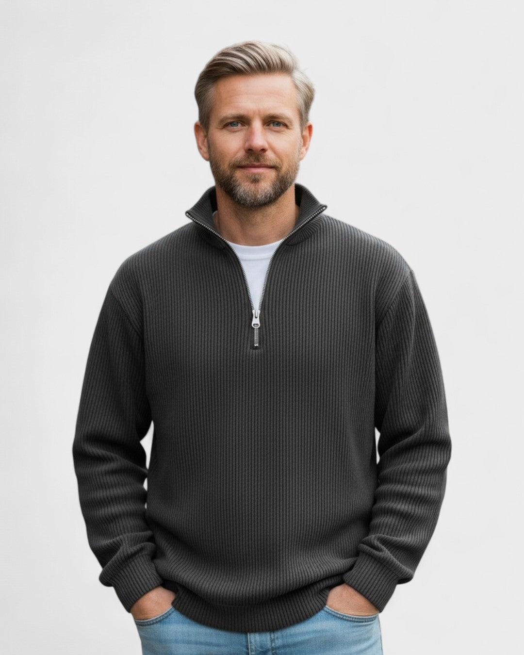Gunnar | Bordeauxroter Troyer-Pullover