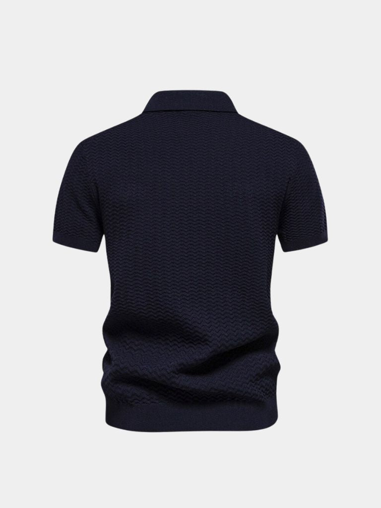 Günter | Colorblock-Poloshirt mit Reißverschluss