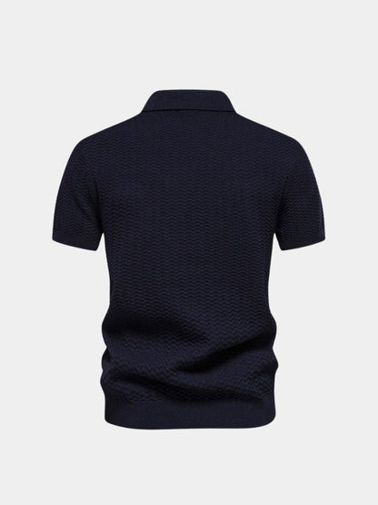 Günter | Colorblock-Poloshirt mit Reißverschluss