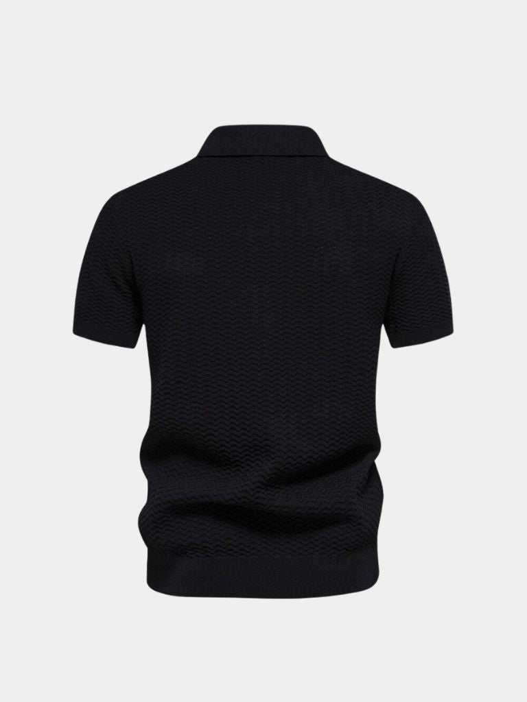 Günter | Colorblock-Poloshirt mit Reißverschluss