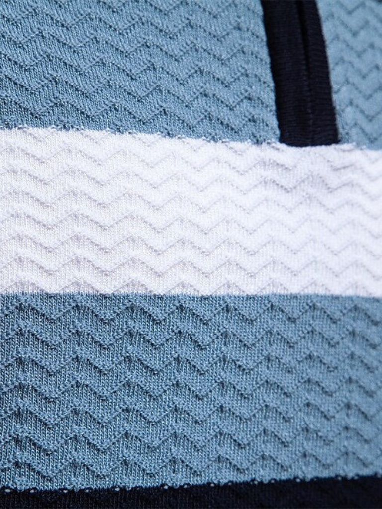 Günter | Colorblock-Poloshirt mit Reißverschluss