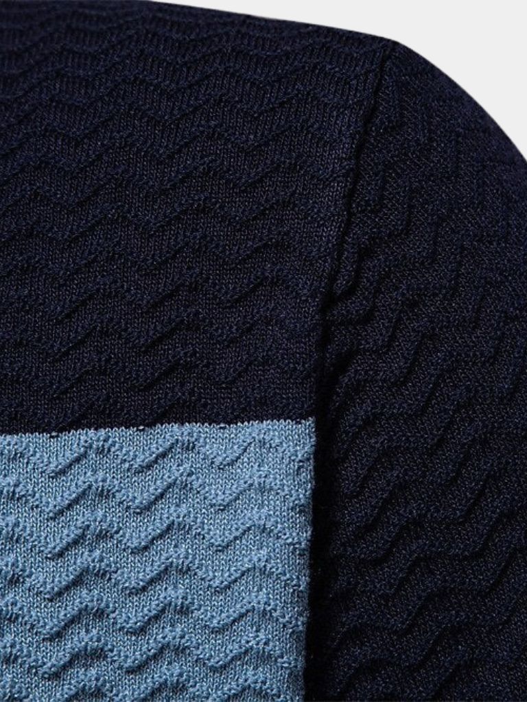 Günter | Colorblock-Poloshirt mit Reißverschluss