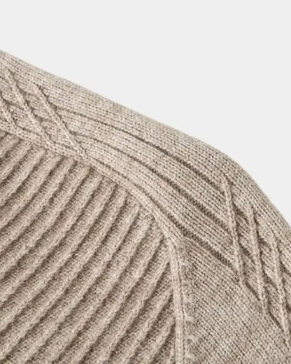 Wendelin | Taupefarbener Troyer-Pullover