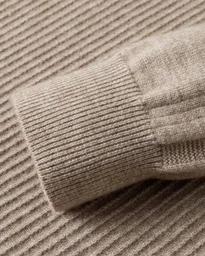 Wendelin | Taupefarbener Troyer-Pullover