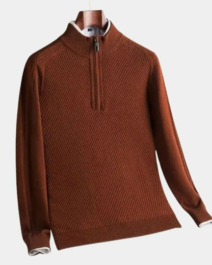Wendelin | Taupefarbener Troyer-Pullover