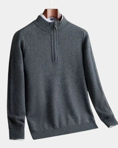 Wendelin | Taupefarbener Troyer-Pullover