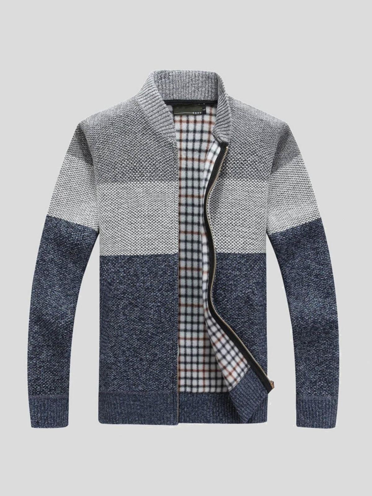 Hartwig | Mehrfarbige Strickjacke mit Reißverschluss