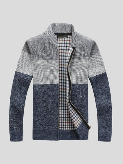 Hartwig | Mehrfarbige Strickjacke mit Reißverschluss