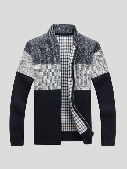 Hartwig | Mehrfarbige Strickjacke mit Reißverschluss