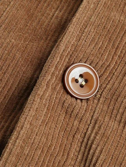 Horst | Braune Cordjacke mit Teddyfutter
