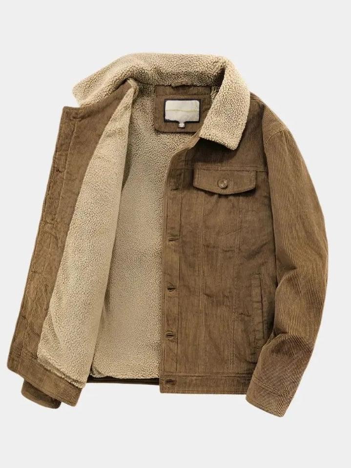 Horst | Braune Cordjacke mit Teddyfutter