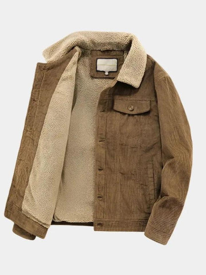 Horst | Braune Cordjacke mit Teddyfutter