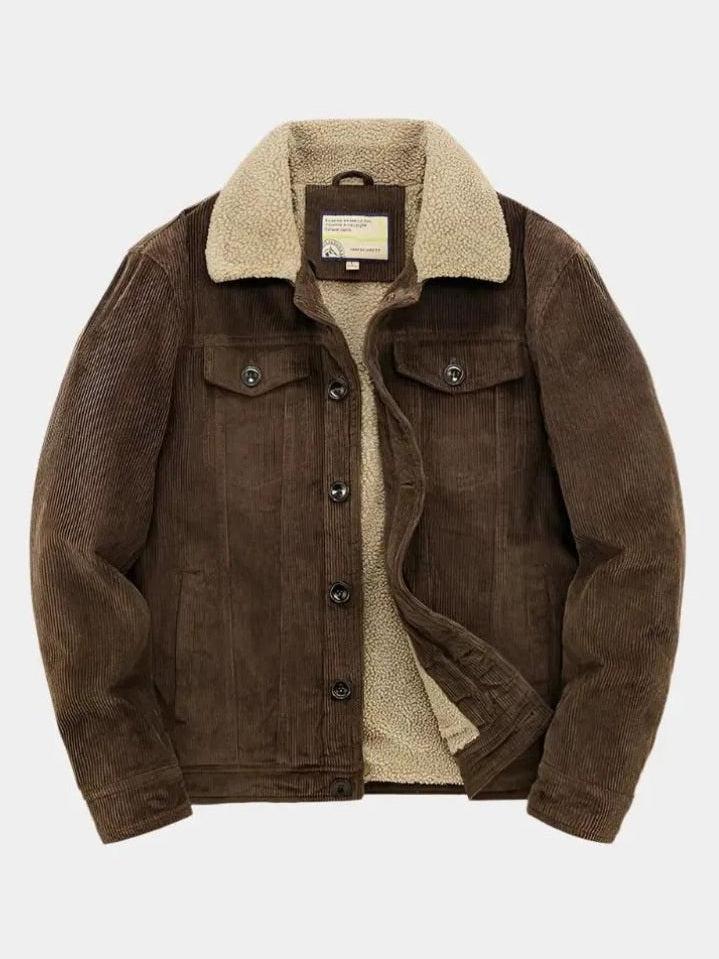Horst | Braune Cordjacke mit Teddyfutter