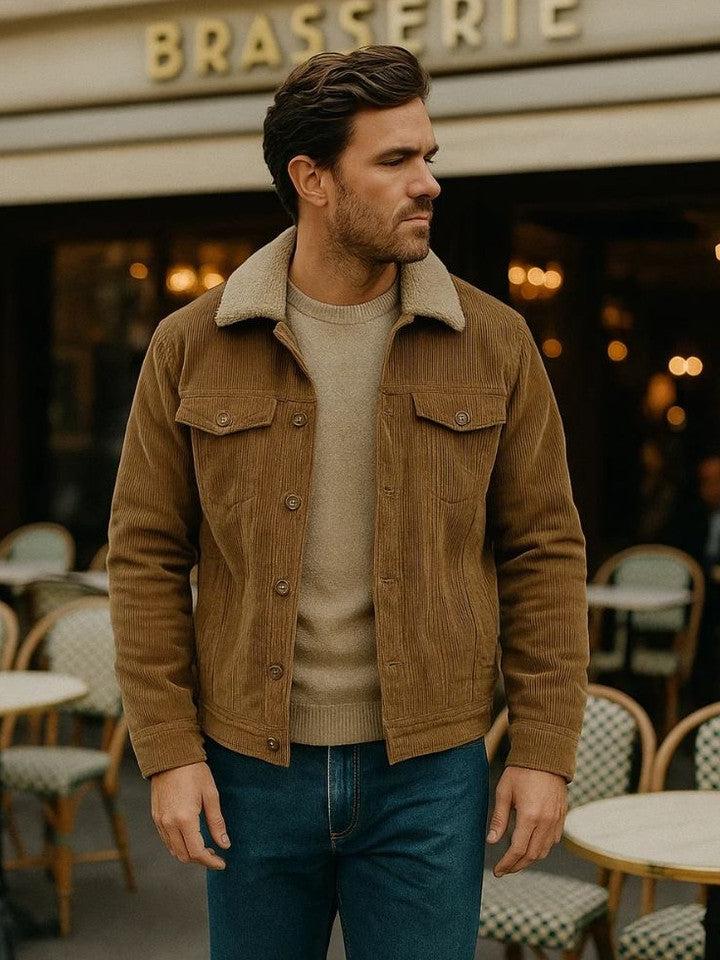 Horst | Braune Cordjacke mit Teddyfutter