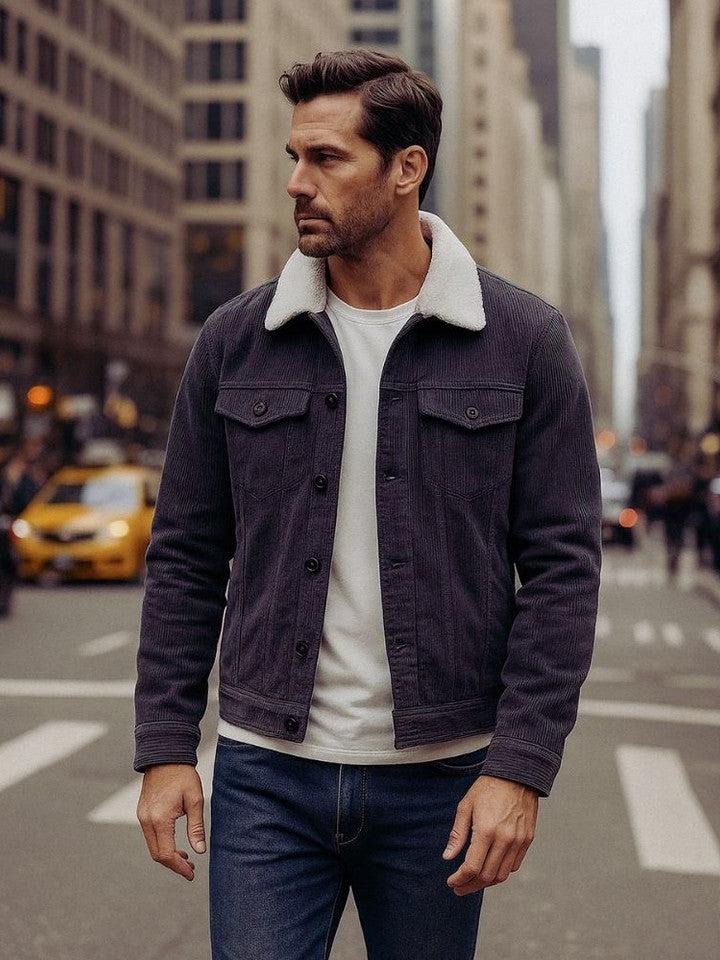 Horst | Braune Cordjacke mit Teddyfutter