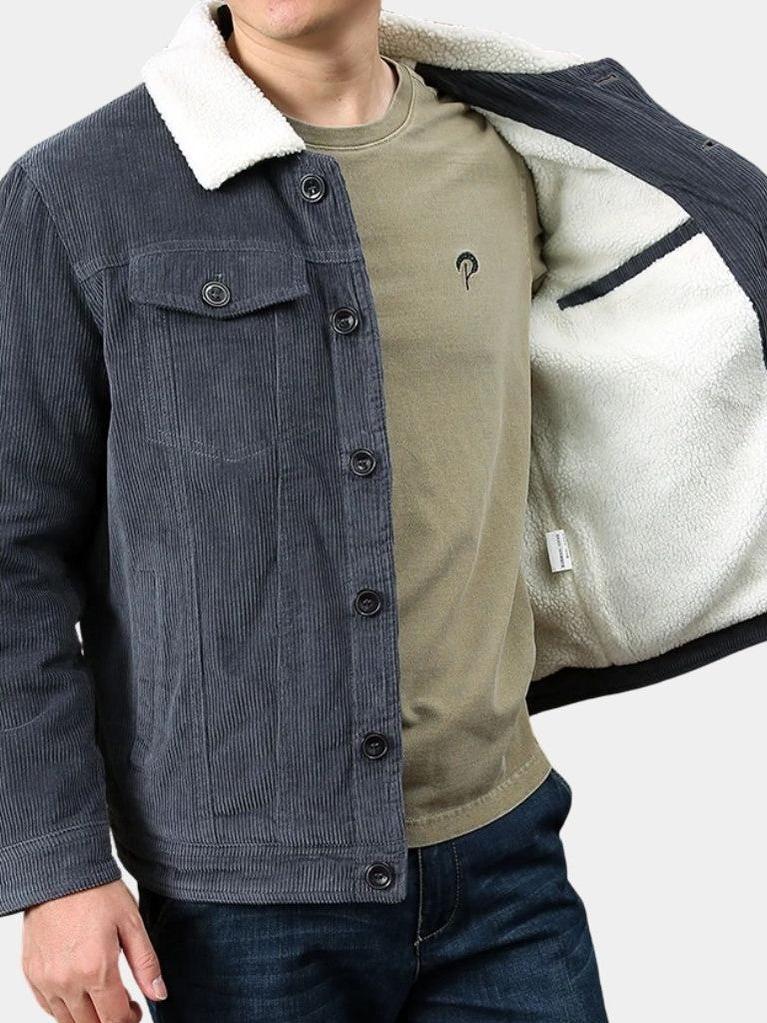 Horst | Braune Cordjacke mit Teddyfutter