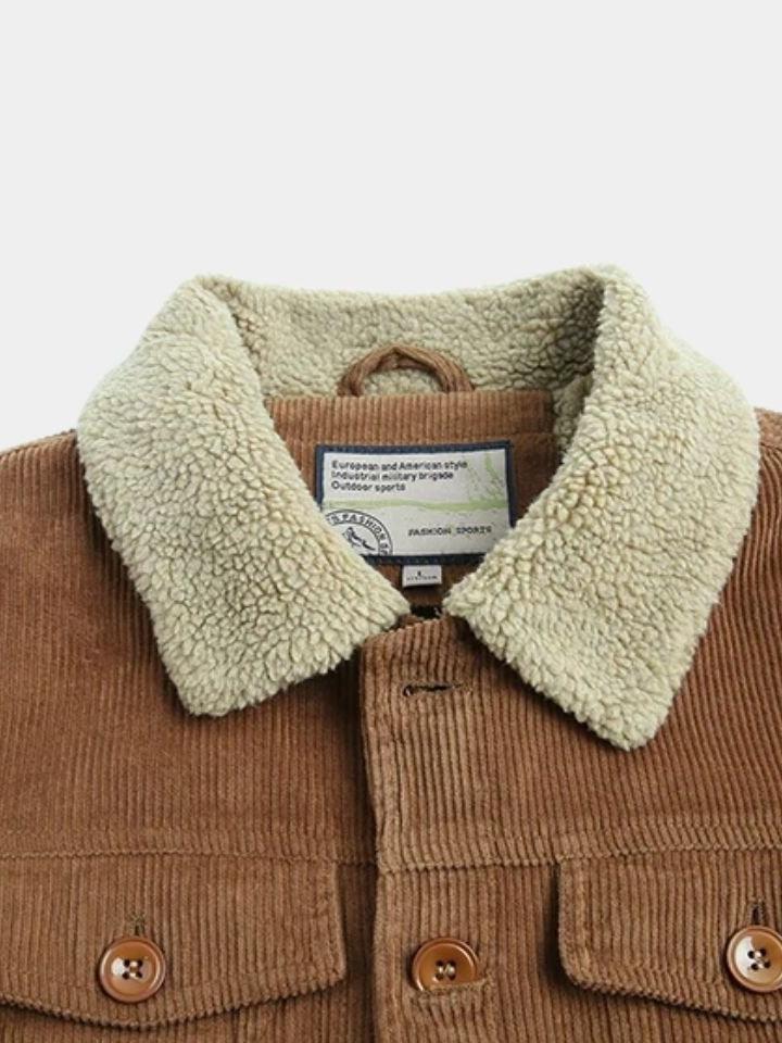 Horst | Braune Cordjacke mit Teddyfutter