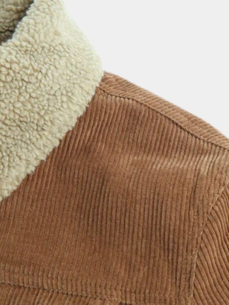 Horst | Braune Cordjacke mit Teddyfutter