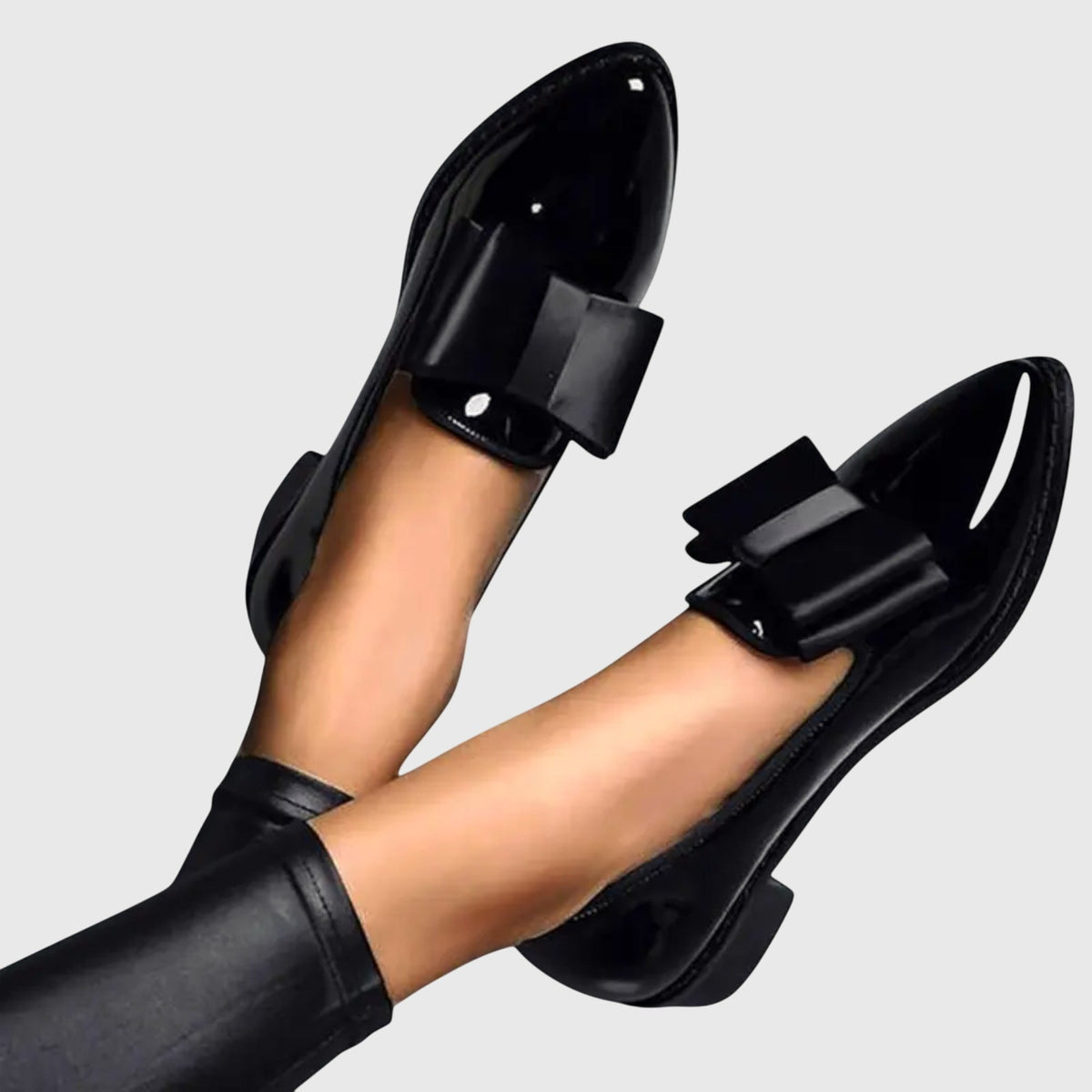 Viola | Bordeauxroter Lack-Loafer mit Schleife
