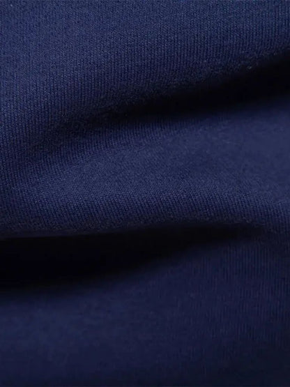 Wilhelm-Ernst | Dunkelblaues Langarm-Poloshirt